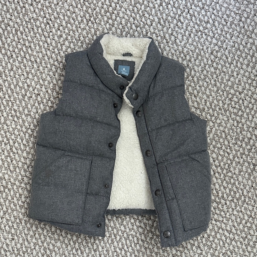 GAP Baby Gray Sherpa Vest